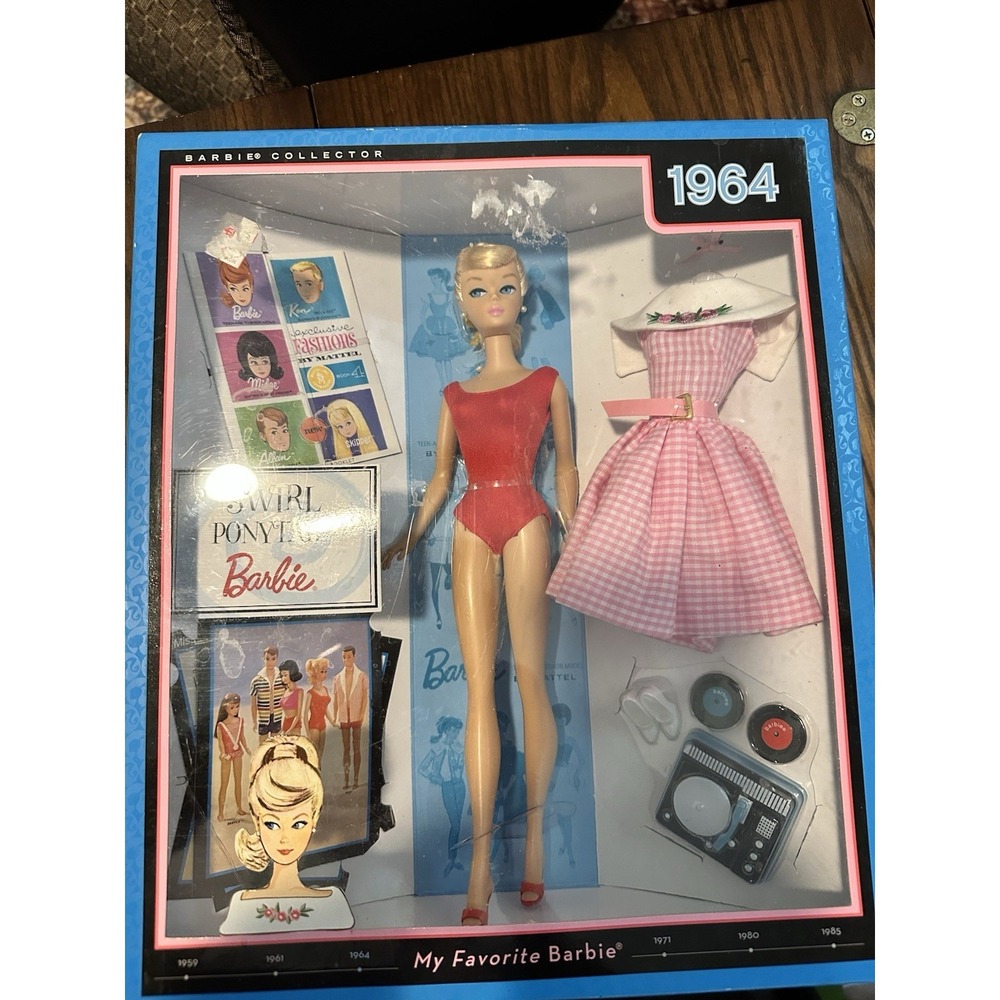 Mattel My Favorite Barbie Swirl Ponytail Doll 1964 T1373
